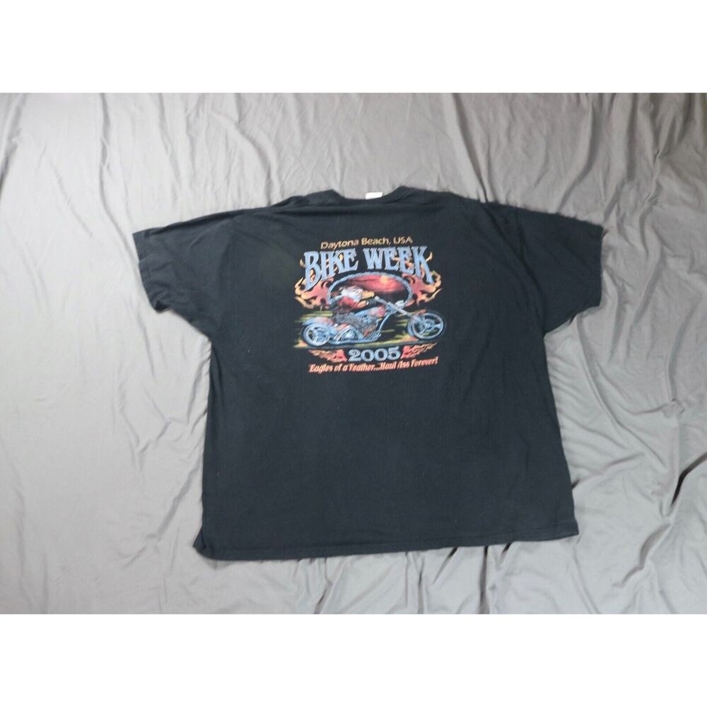 Harley Davidson Mens 3XL Faded Black T-Shirt Bike Week Daytona Beach Vintage USA
